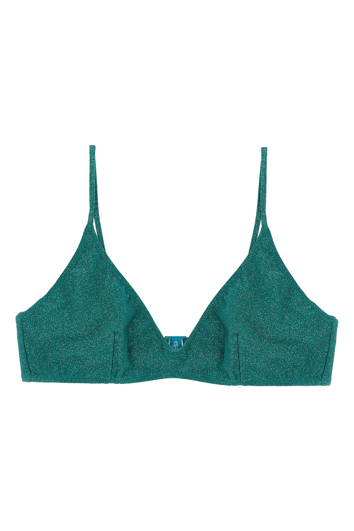 MC2 SAINT BARTH L paloma bikini top in stretch lurex fabric
