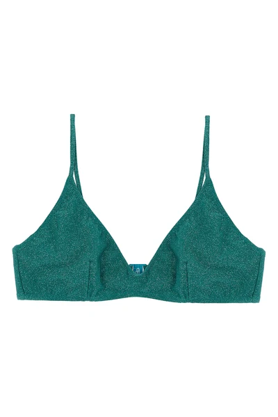 paloma bikini top in stretch lurex fabric
