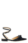 double bow patent leather ballet flats