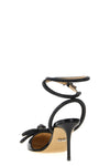 patent leather double bow pumps