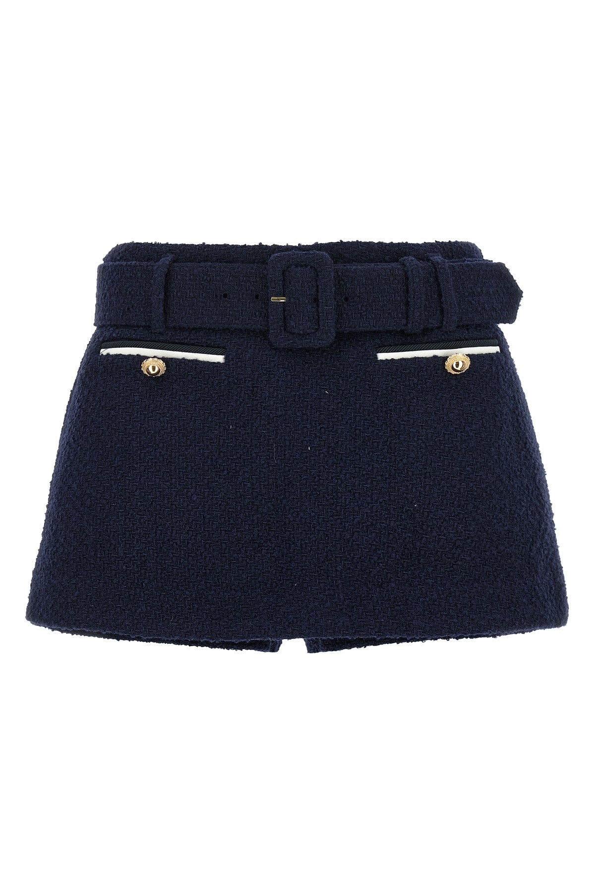 SELF PORTRAIT 10 bouclé wool blend skort