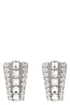 multi crystal silver-plated brass earrings