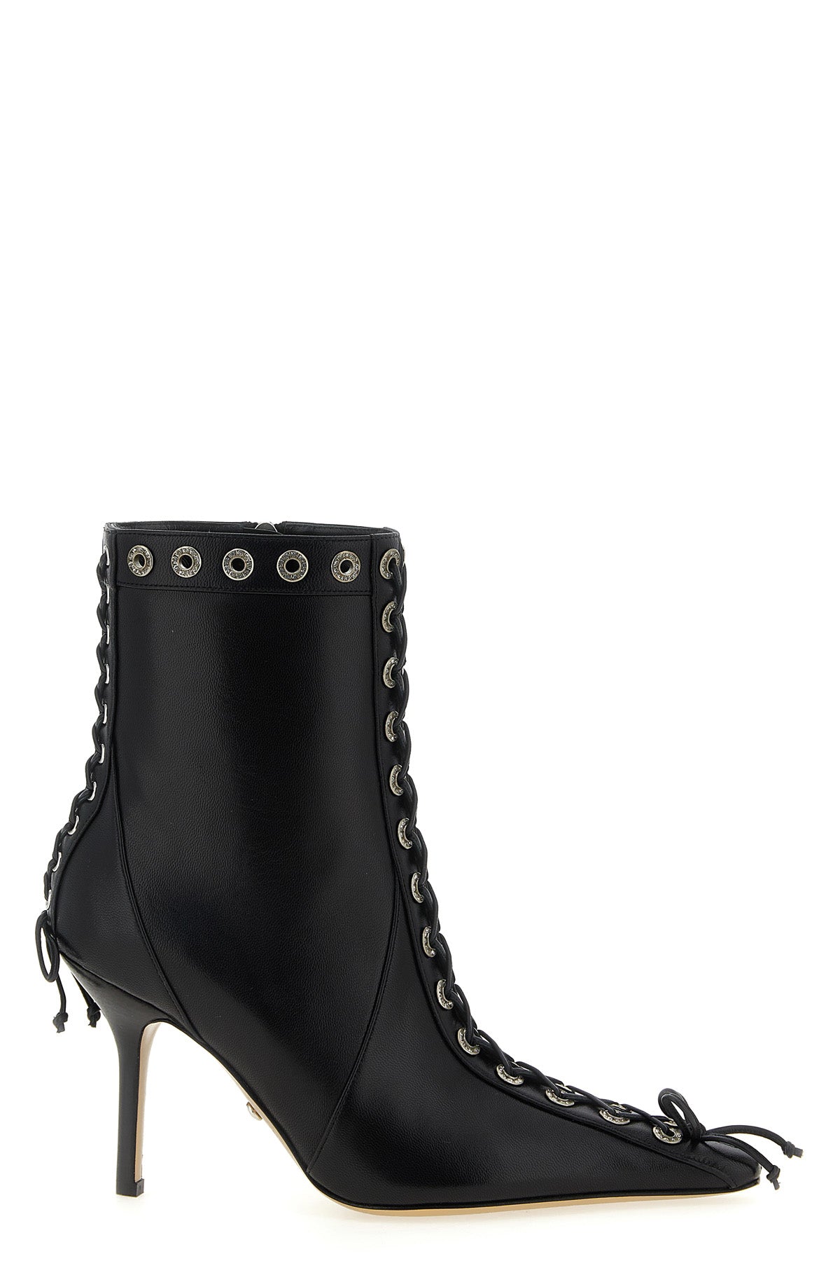 MACH amp; MACH 41 crystalized corset leather ankle boots