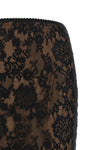 black lace midi lace skirt