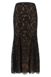 black lace midi lace skirt