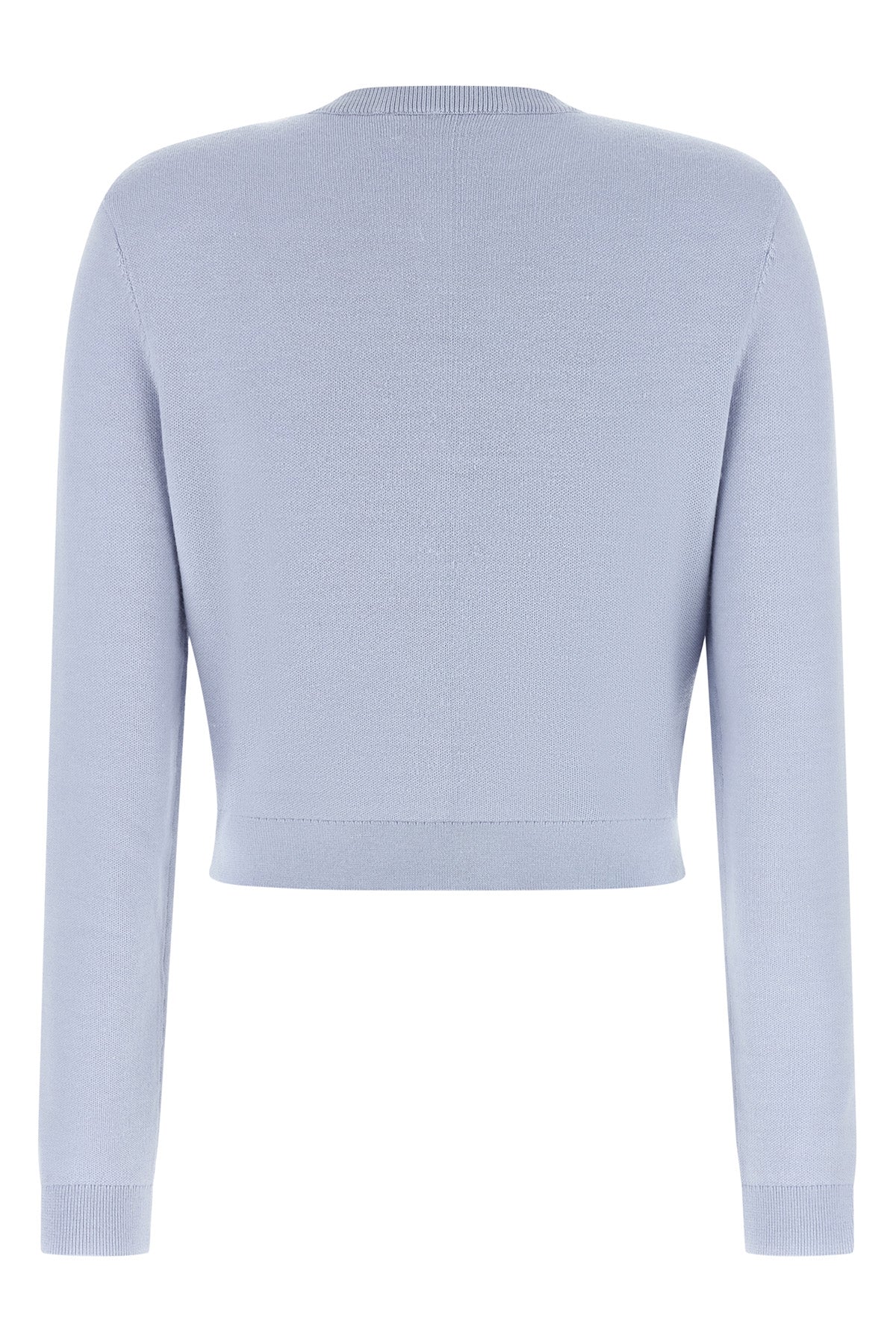 SELF PORTRAIT M blue flower knit stretch knit cardigan