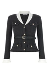 v-shaped cardigan flared at the waist