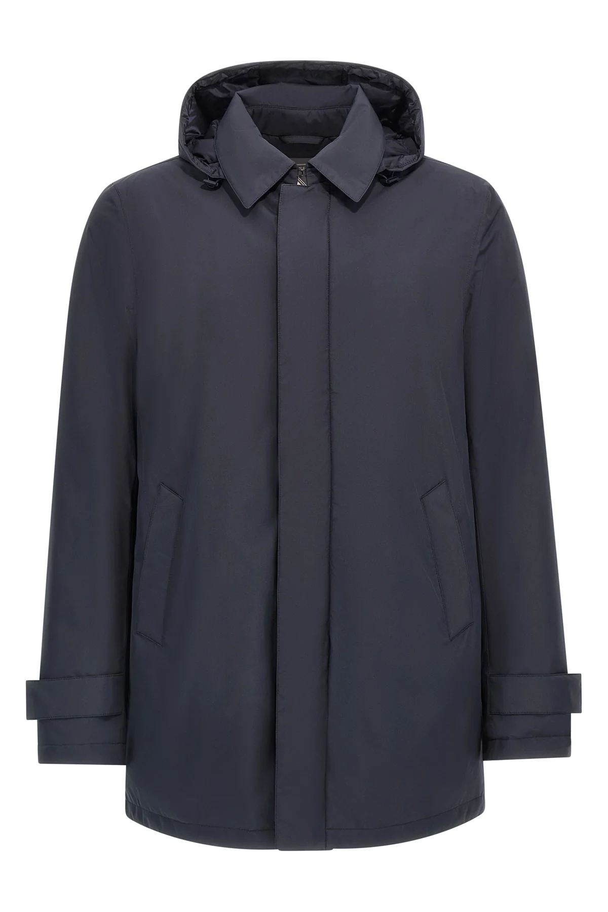 HERNO 48 long nylon microfiber parka lightly padded