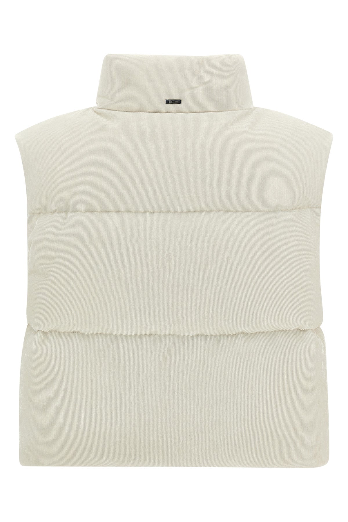 HERNO 44 resort - bright corduroy velvet waistcoat of viscose blend and padded quilted