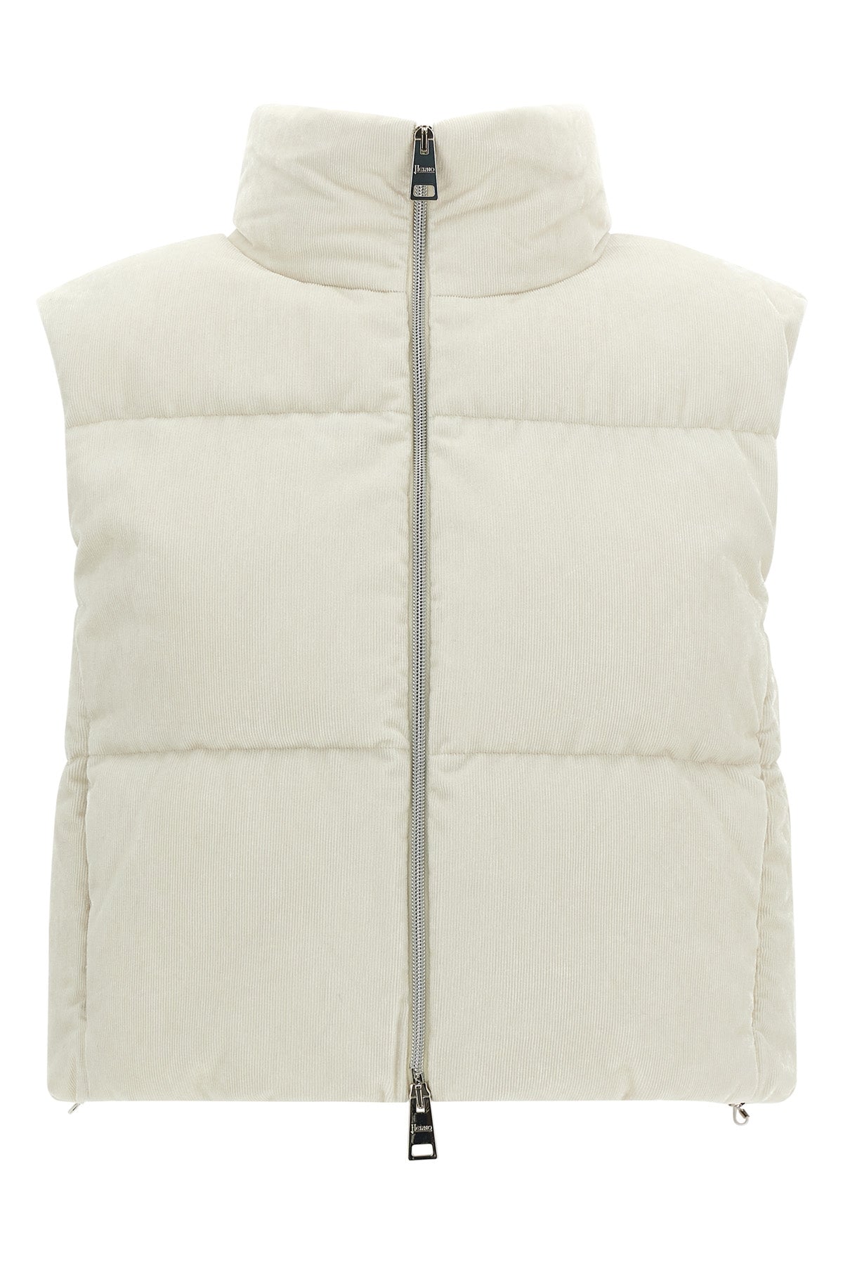 HERNO 44 resort - bright corduroy velvet waistcoat of viscose blend and padded quilted