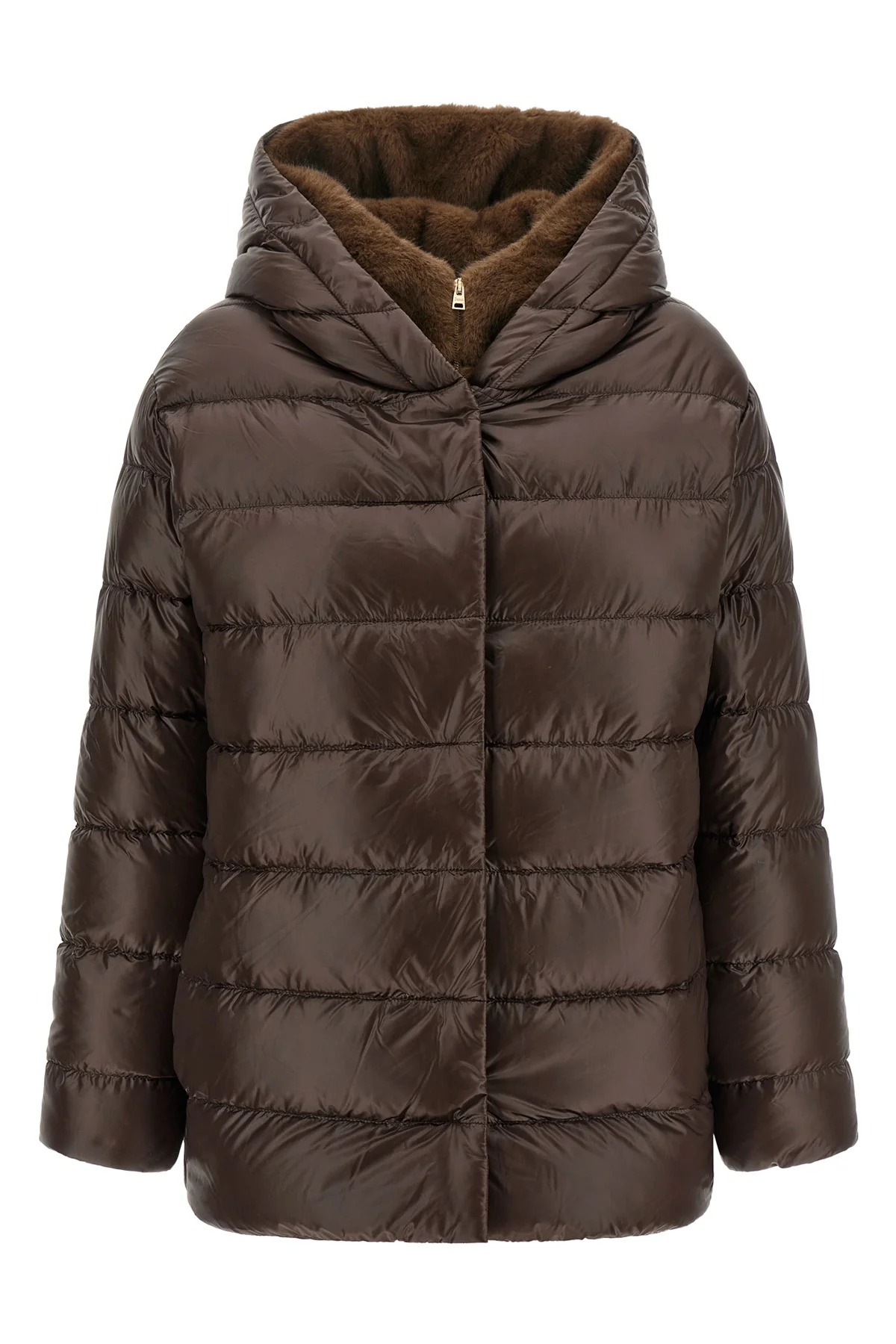 the herno fusciacca down jacket redefines the codes of outerwear through a rel