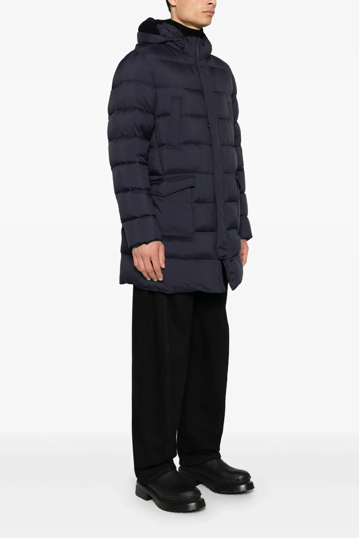 long il parka nylon microfiber down jacket slightly waterproof goose down padd