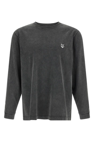 maison kitsuné fox head long-sleeved t-shirt