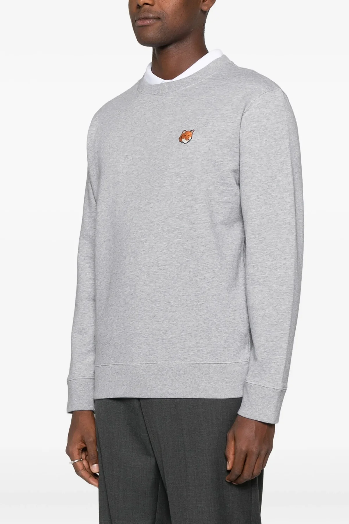 gauze mélange cotton sweatshirt