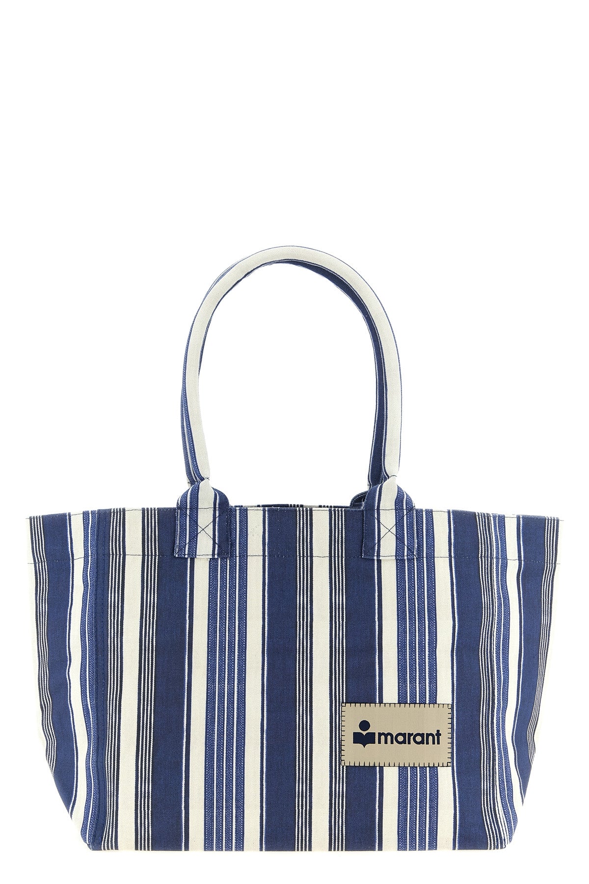 ISABEL MARANT OS yenky zipped striped cotton canvas shopping bag