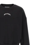 back curved logo sweatshirt in brushed cotton