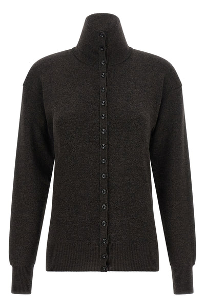 the lemaire top in pure merino wool embodies an essential and sophisticated eleg