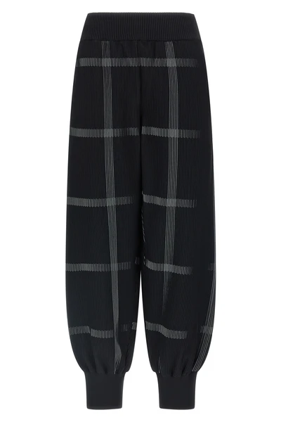crossing knit pants in ribbed knitted fabric