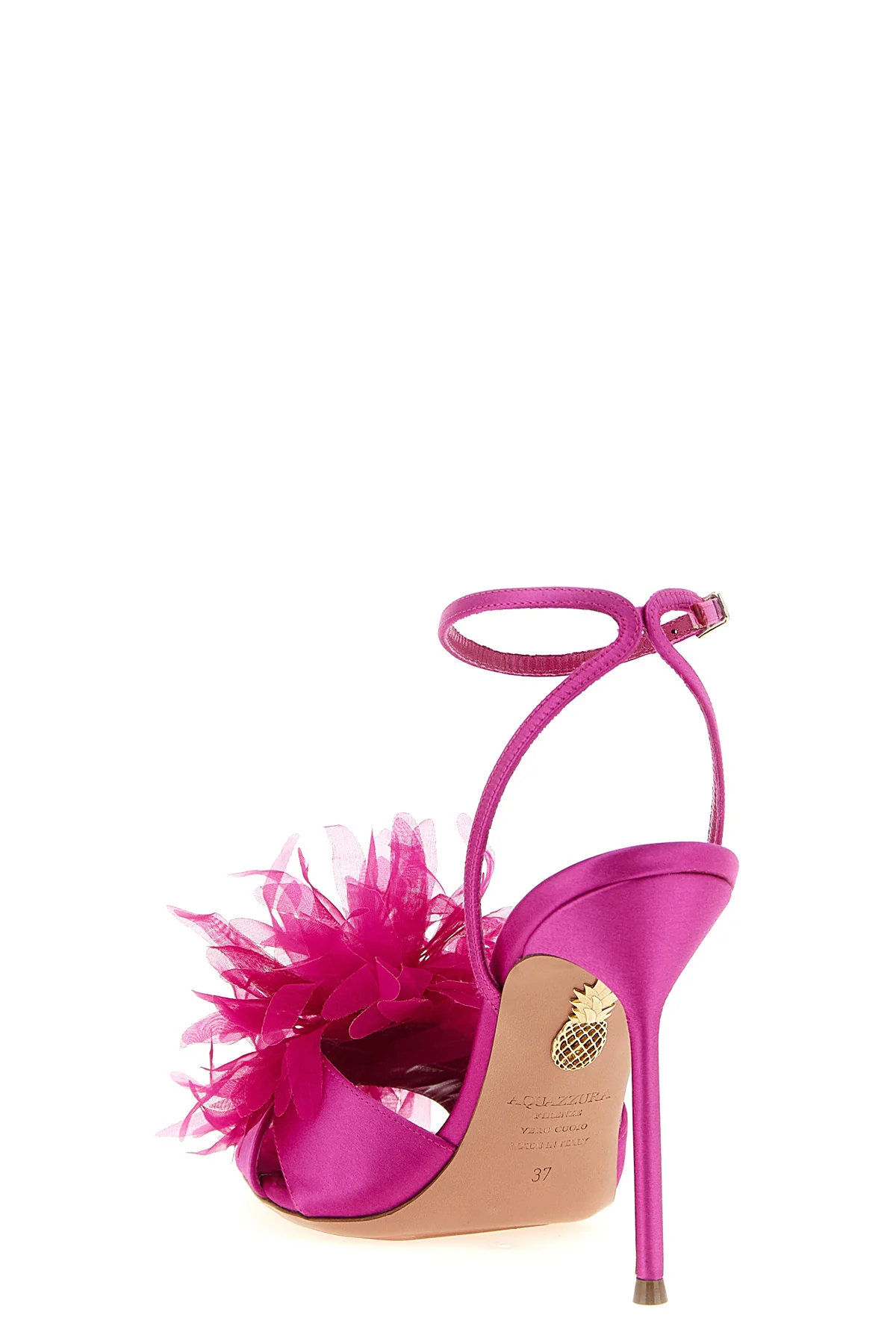 poème bright satin sandals