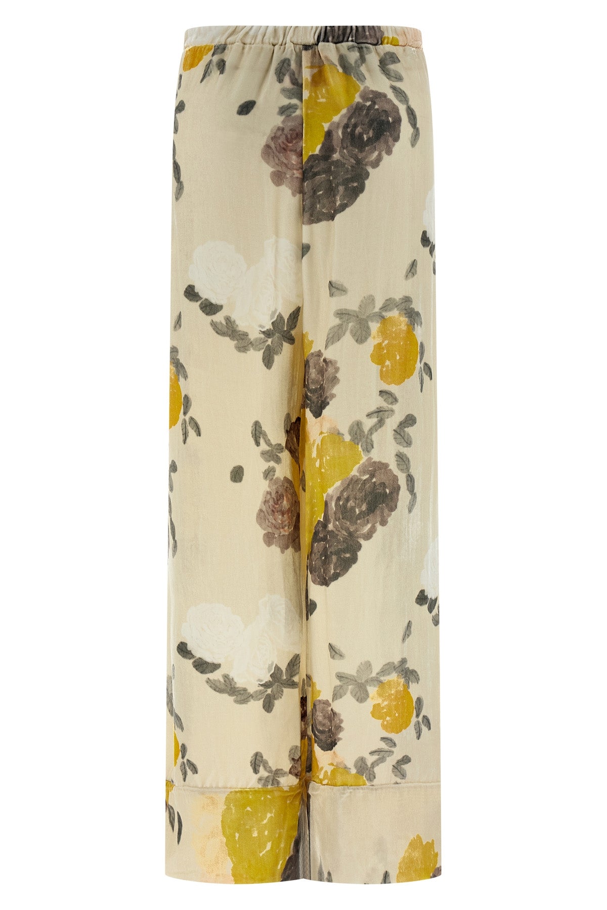 BERNADETTE 38 hand-drawn louis velvet pants in pink print pajama