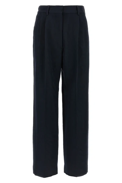sharewood trousers in cotton blend and moiré viscose