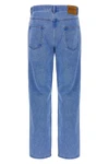 bleached coated cotton denim jeans