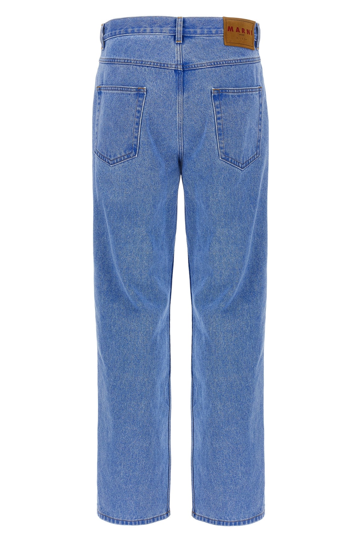 bleached coated cotton denim jeans