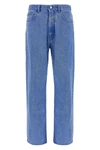 bleached coated cotton denim jeans