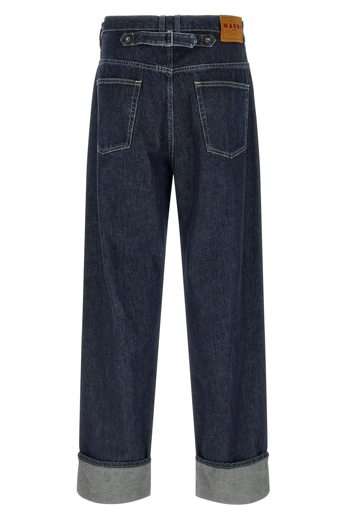 rigid cotton denim jeans