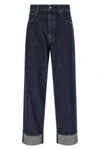 rigid cotton denim jeans