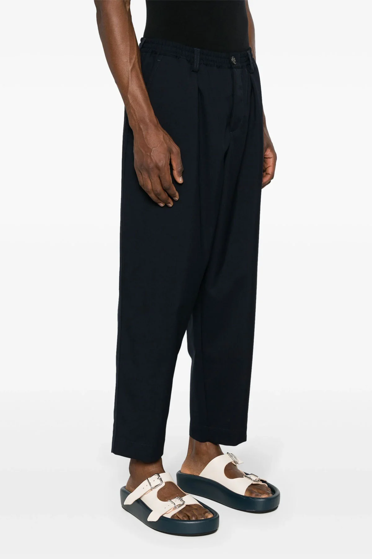 tropical wool cropped pants