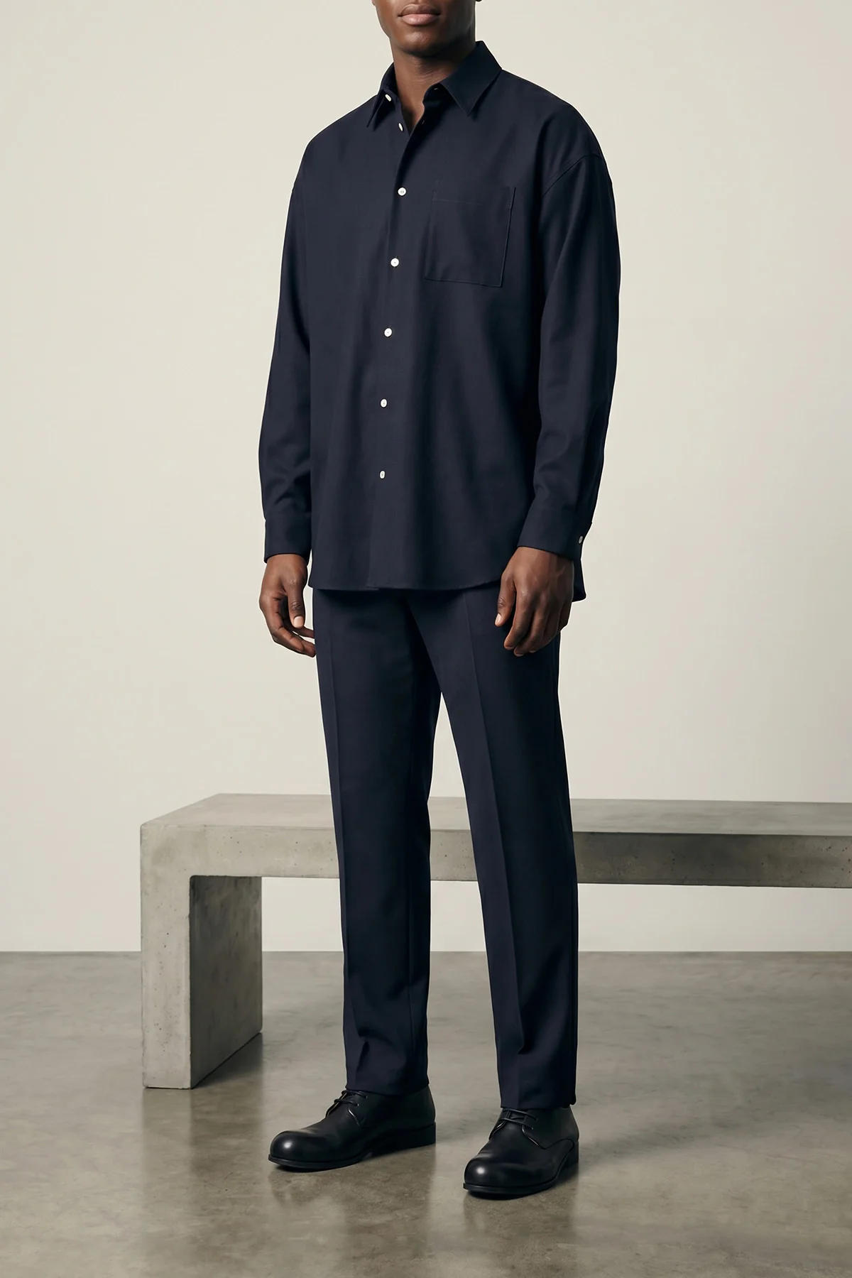 tropical two-tone wool pants