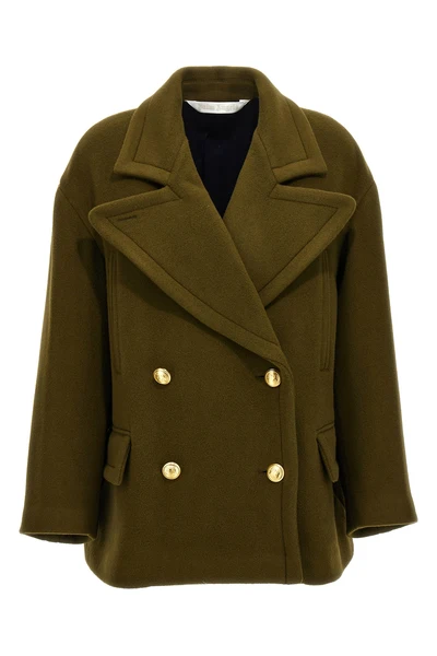 double-breasted wool coat