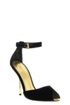jessica open-toe velvet sandals