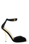 jessica open-toe velvet sandals