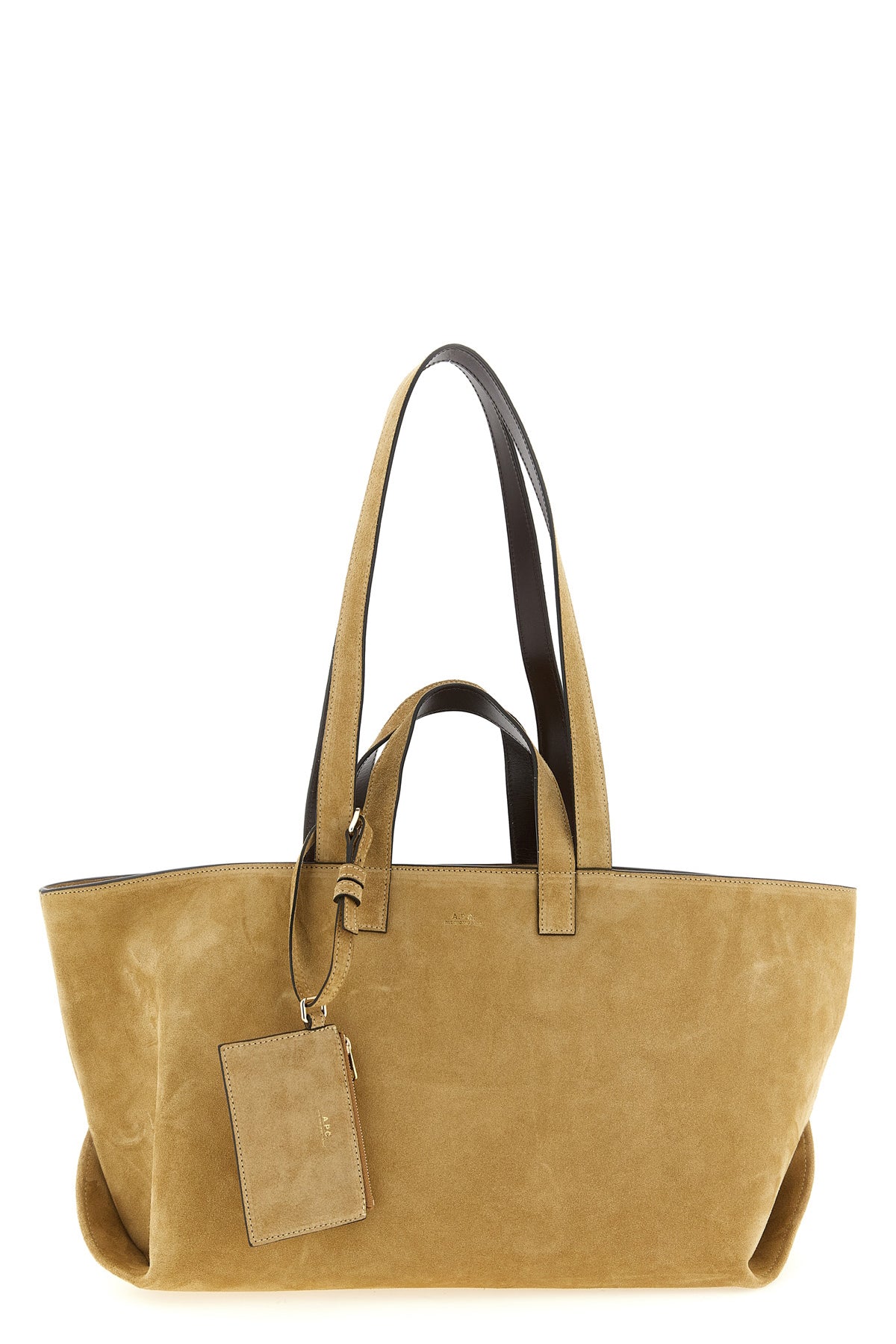 A.P.C. OS large suede le drummer shopping bag