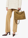 Andiamo Medium Suede Leather Tote