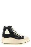 black cotton back zip oversize sole
