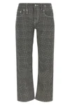 prince of wales pattern stretch cotton pants boy straight crop style