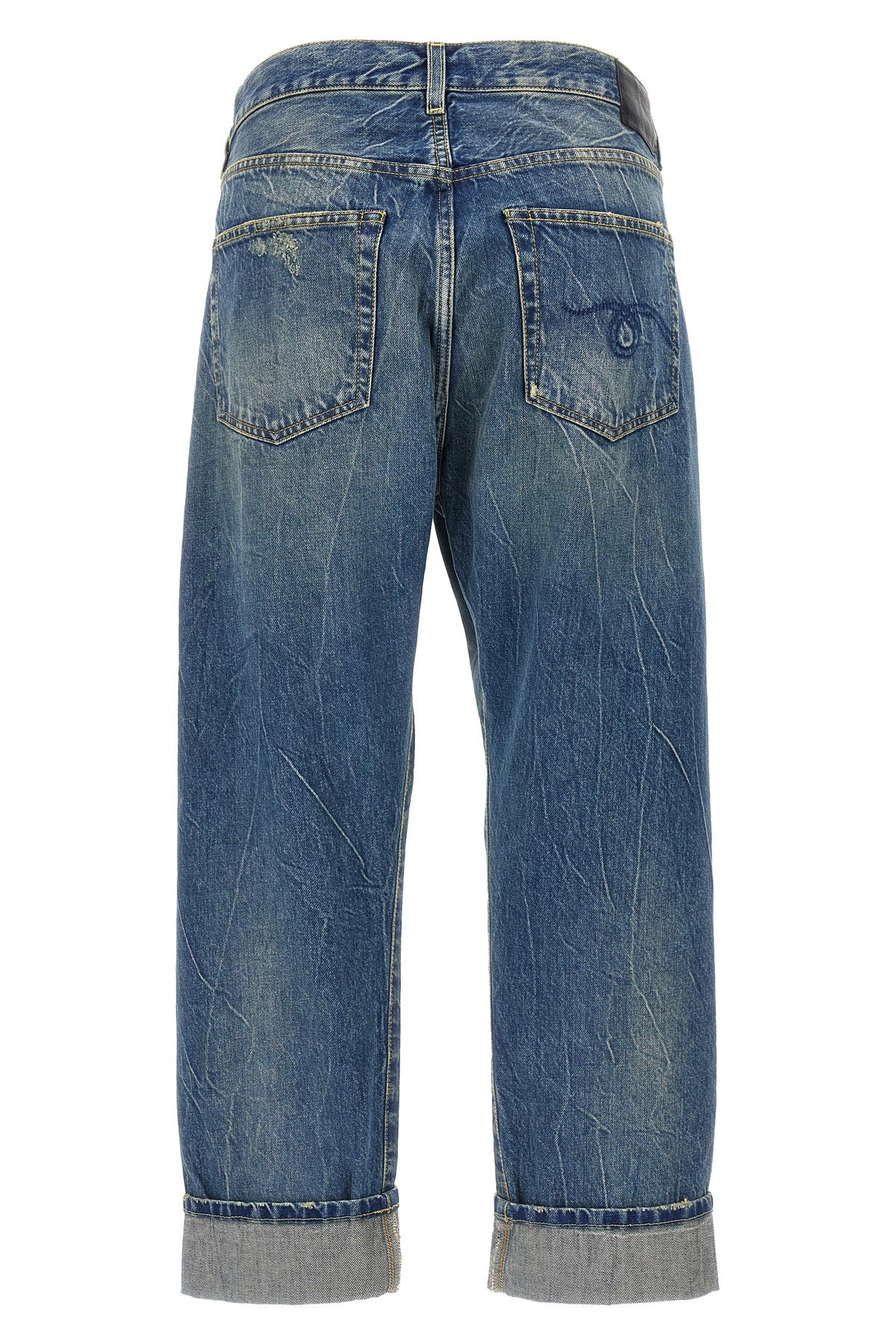 cross over cotton denim jeans
