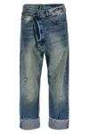 delavé cotton denim cross over jeans