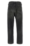 crossover jeans in delavé cotton denim