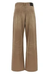 high-waisted cotton denim damon pleated jeans