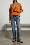 boy flare used-effect stone washed cotton denim jeans
