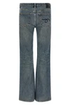 boy flare used-effect stone washed cotton denim jeans