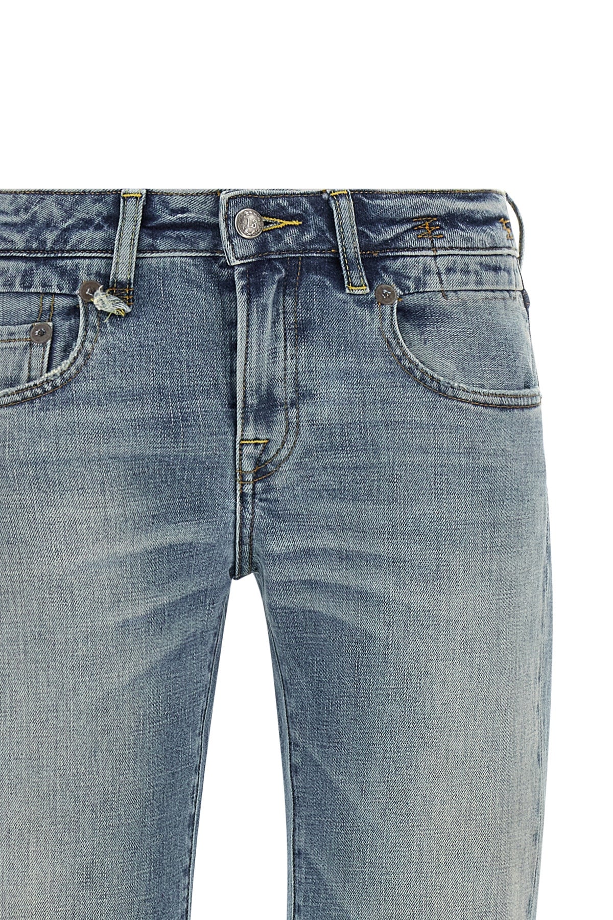 the low-waisted jeans r13 boy flare define a flared silhouette through a tailo