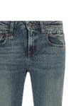 the overflow boy flare r13 jeans redefine the denim silhouette through exagger