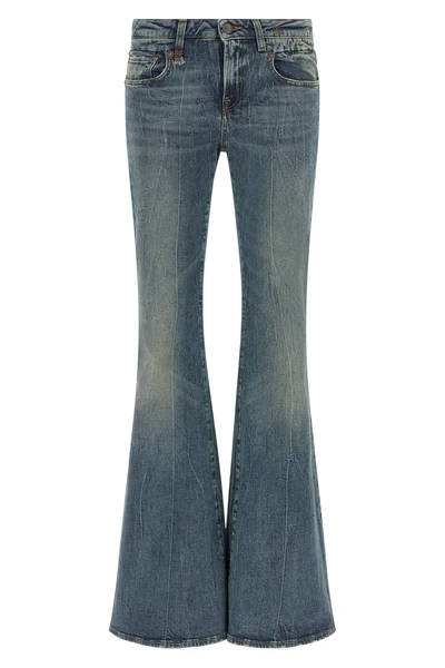the overflow boy flare r13 jeans redefine the denim silhouette through exagger