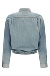 wrap around cotton denim shirt