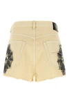 x-bf shorts in used-effect garment-dyed cotton denim